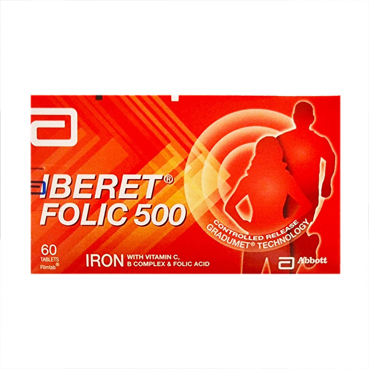 Abbott Iberet Folic 500 Tablets 60	's Bundle of 2